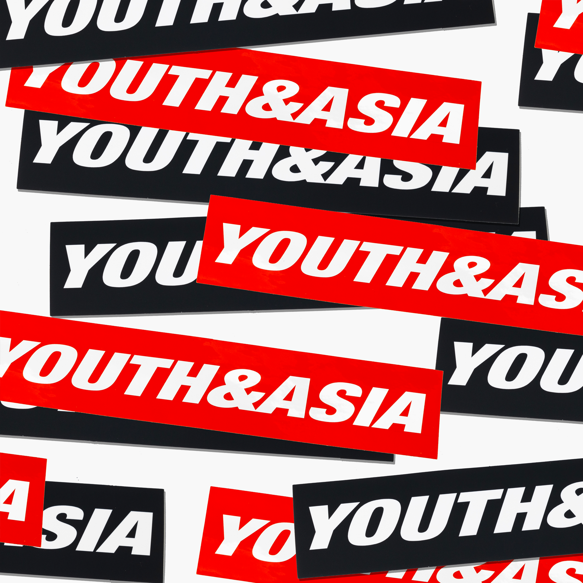 YOUTH&ASIA RED CHROME BUMPER STICKER